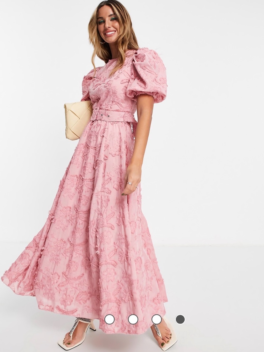 ASOS DESIGN belted midi skater dress size 12